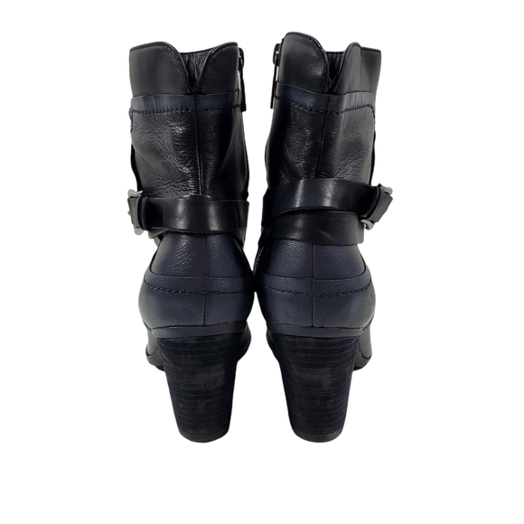 Blondo Frederika Leather Boots Black and Gray Aqua Protect Womens Size 10 - Picture 6 of 11